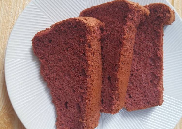 Red Velvet Chiffon Cake 4 telur