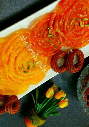 عکسی از دستور بامیه، زولبیا دورنگ