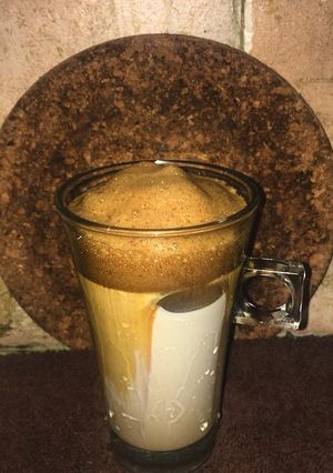 A picture of Dalgona coffee.