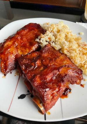 Una foto de Costillas a la salsa barbacoa