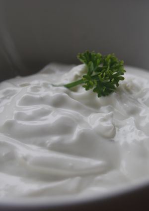 A picture of Hung Yogurt and Garlic Dip.