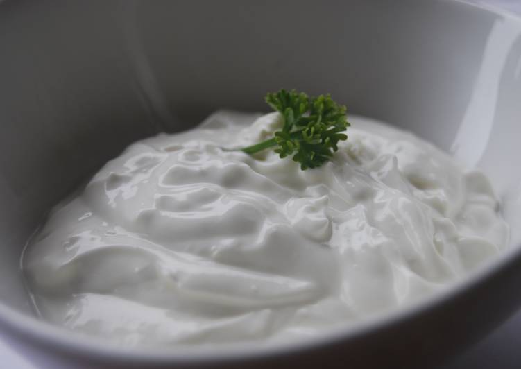 Easiest Way to Make Super Quick Homemade Hung Yogurt and Garlic Dip