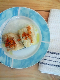 Una foto de Bacalao confitado con ajos