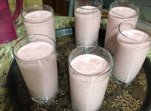 صورة لوصفة ميلك شيك بالفراولة