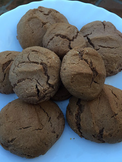 Una foto de Galletas con crema de cacahuete y cacao