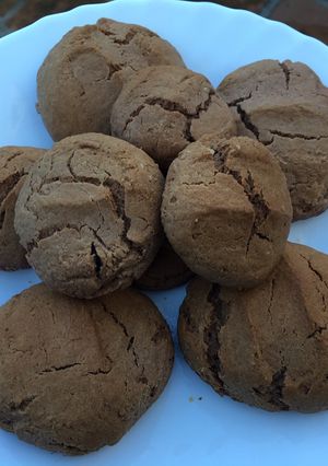 Una foto de Galletas con crema de cacahuete y cacao