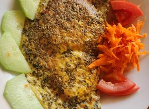 Una foto de Omelette de queso muzarella y verduras