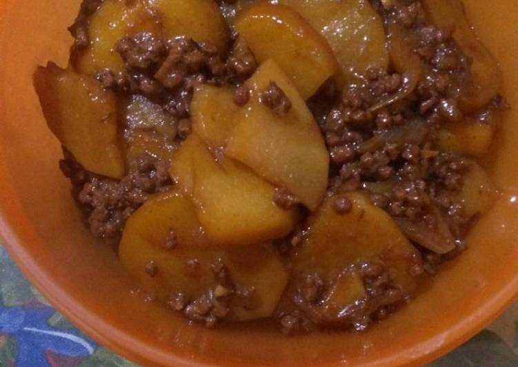 Kentang Kecap Daging Giling