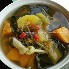 A picture of Gengan Asam Urang Kutai / Sayur Asam Ubi Jalar.