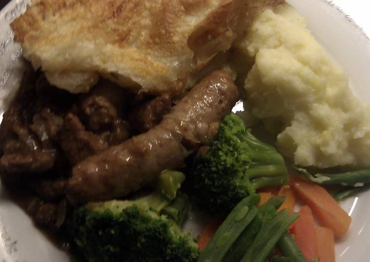 "V"  Scottish steak pie