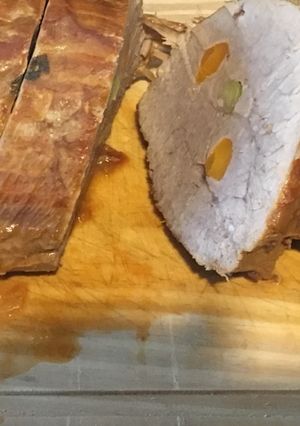 Una foto de Peceto mechado con salsa