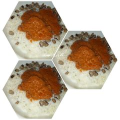 A picture of Shinkafa da wake da miya.