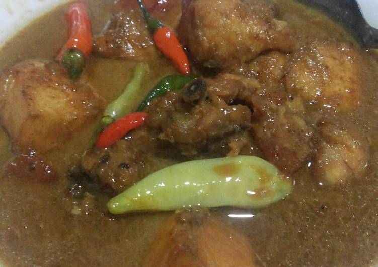 Cara termudah untuk Membuat saat makan malamSemur Ayam Santan