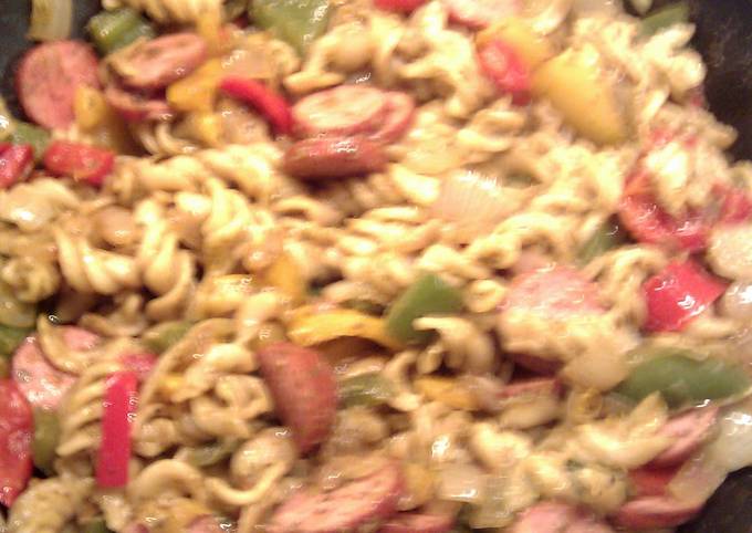 Practical Method to Preparing 5-Star "V" smoked sausage pasta.