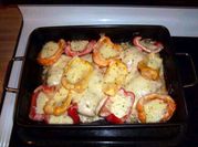 A picture of orange cheese bread