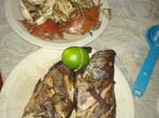 Una foto de jaiba frita