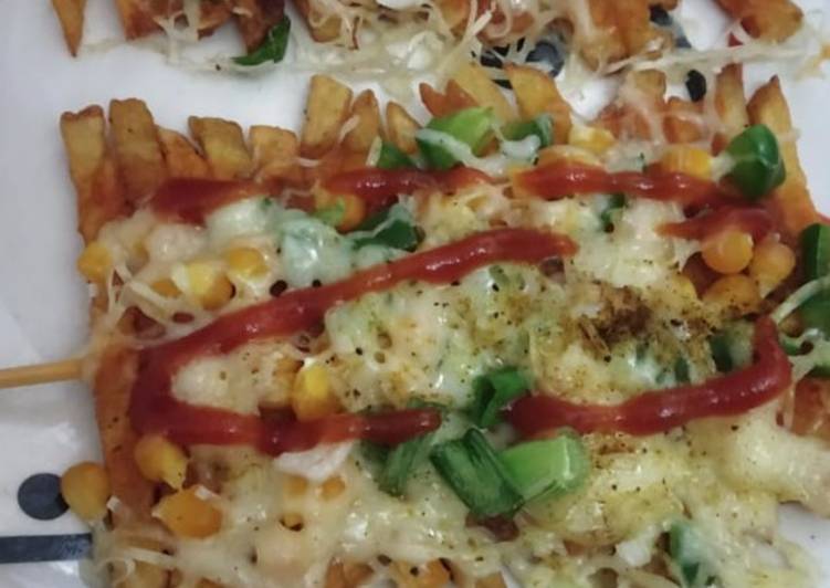 Recipe of Quick French fries pizza