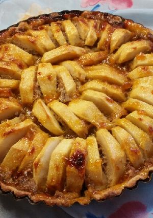 Habos-diós almás pite /Schaumig-Nuss Apfelkuchen recept fotója