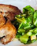 Gan Bê Áp Chảo & Cải Bồ Đào Nha Xào