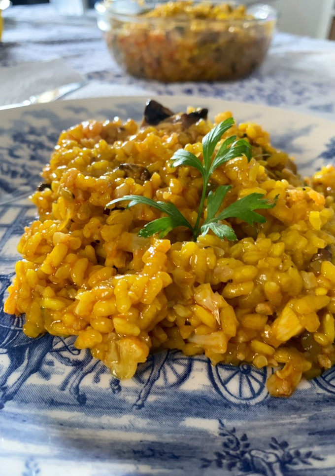 Una foto de Arroz de verduras en thermomix