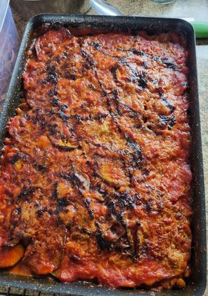 A picture of Chargrilled Vegetable & Lentil Layer Bake.