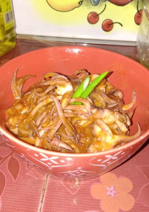 Foto resep Kepala cumi saus tiram pedas🍲