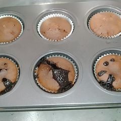 A picture of Eggless chocolate cup cake.