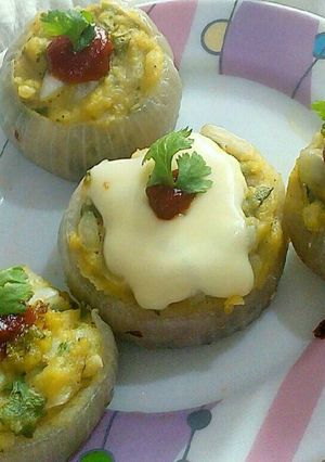 A picture of Baked Onion cups.