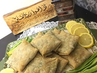 مطبق باللحم والكراث 👌