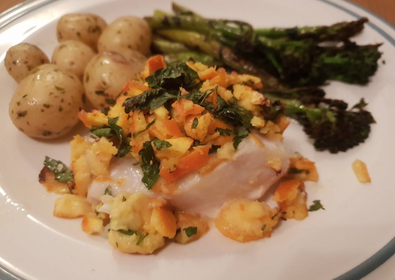 Orange & Salt Crusted Cod