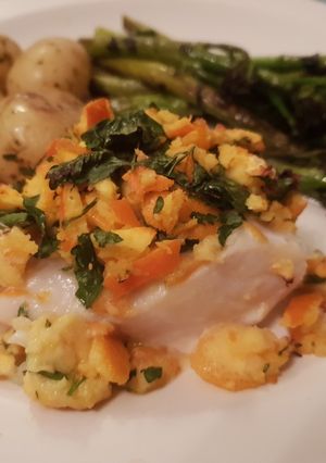 A picture of Orange & Salt Crusted Cod.
