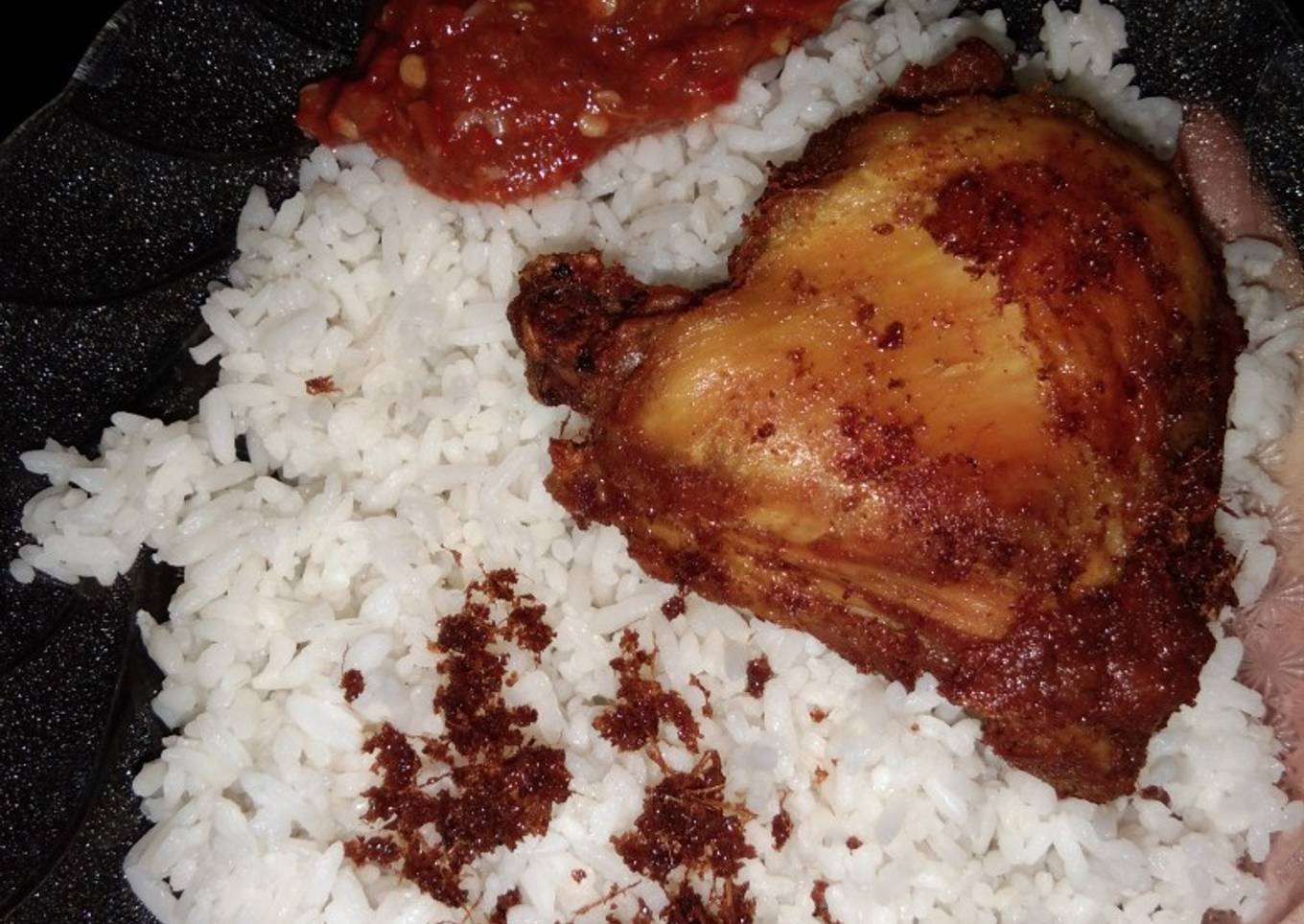 Sambel terasi ayam goreng