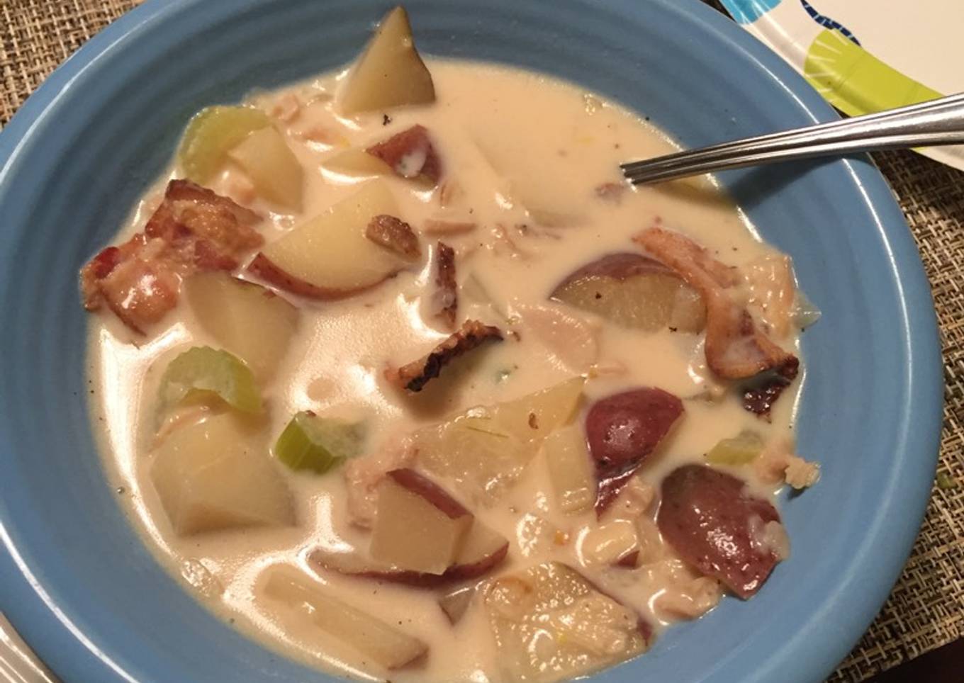 Beau and Rachel’s crock pot New England clam chowder