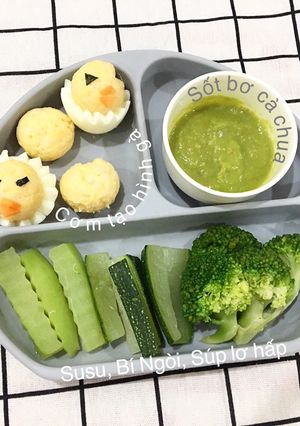 Hình của món RAU CỦ CHẤM SỐT QUẢ BƠ (blw).