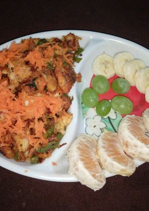 A picture of Bread upma.
