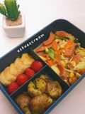 Bento Diet Capcay creamy dan Smashed Potato