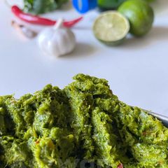 A picture of "Fake pesto" with any kind of pasta.