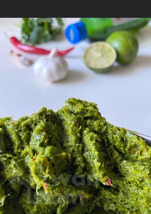 A picture of "Fake pesto" with any kind of pasta.