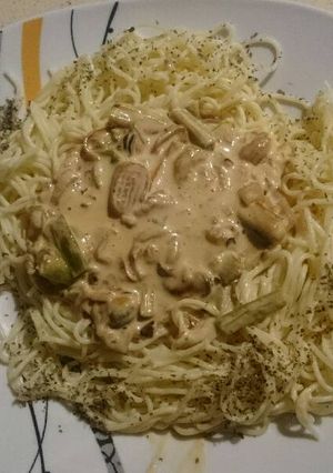 Una foto de Pasta con frutos del mar