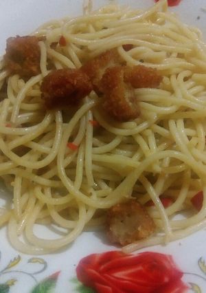 Foto resep Spaghetti Aglio Olio ala aqu 🍝🍜