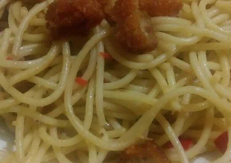 Spaghetti Aglio Olio ala aqu 🍝🍜