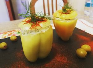 Foto principal de Pimientos amarillos rellenos con queso - aperitivo