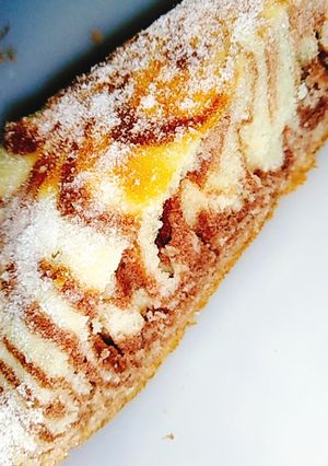 A picture of Marble cake in fry pan.