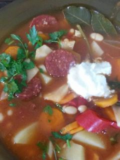 Hamis bableves recept fotója
