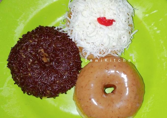 Bagaimana Menyiapkan Donat autolysis topping glaze homemade Anti Gagal