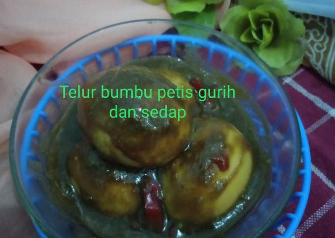 Yuk intip, Resep mudah memasak Telur bumbu petis gurih dan sedap yang lezat