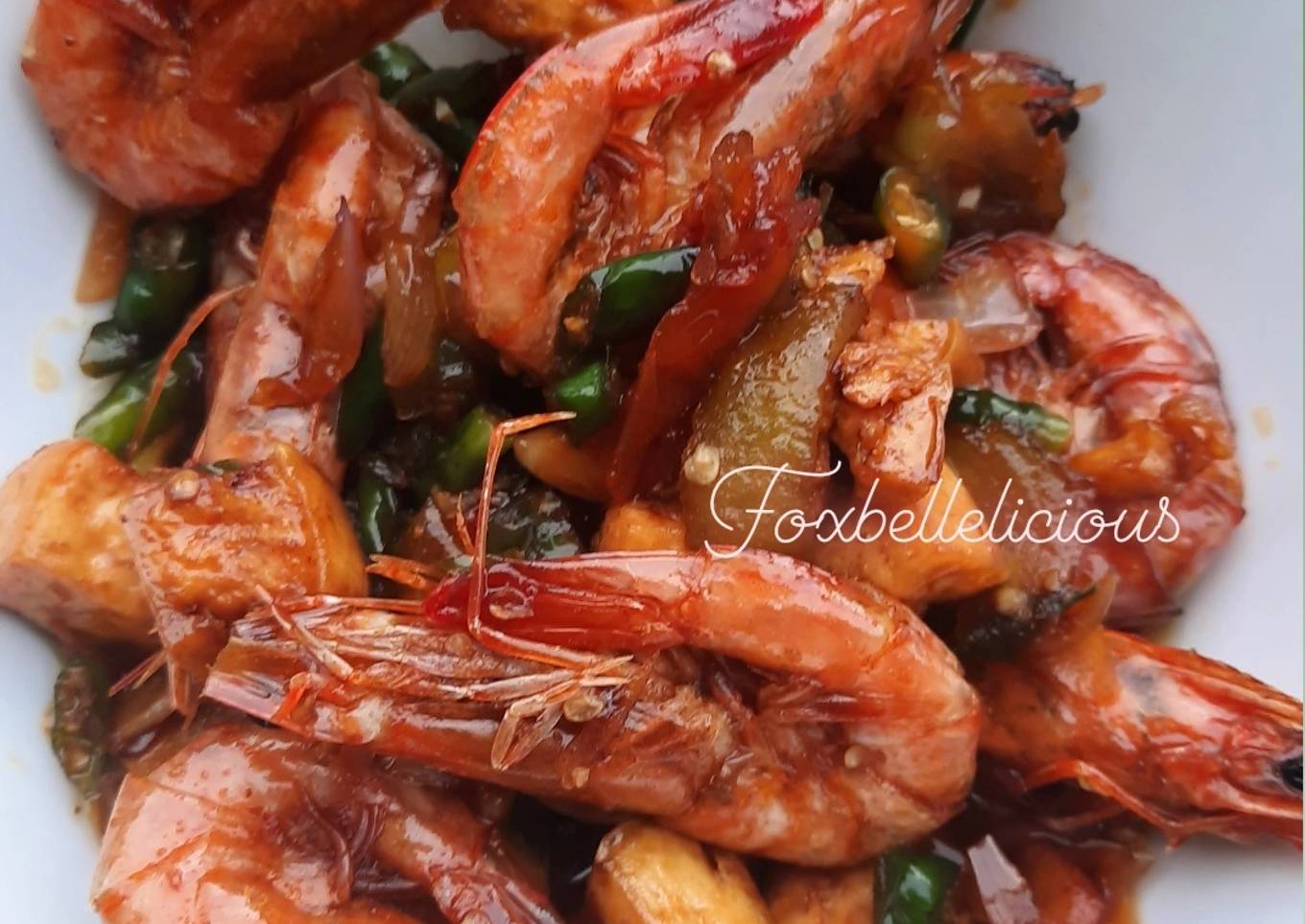 Udang tahu kecap cabe ijo