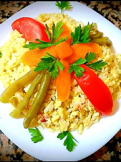 Una foto de Arroz con huevos