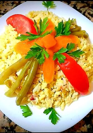 Una foto de Arroz con huevos