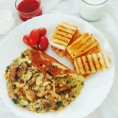 Cheesy Mushroom Omelette A picture of Cheesy Mushroom Omelette.